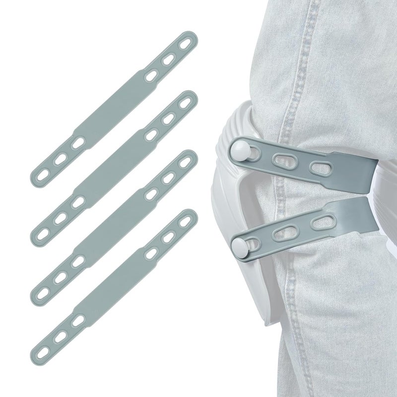 KUNN Rubber Straps for Knee Pads, Replacement Straps for Knee Pads, Set of 4, Grey - Image 1